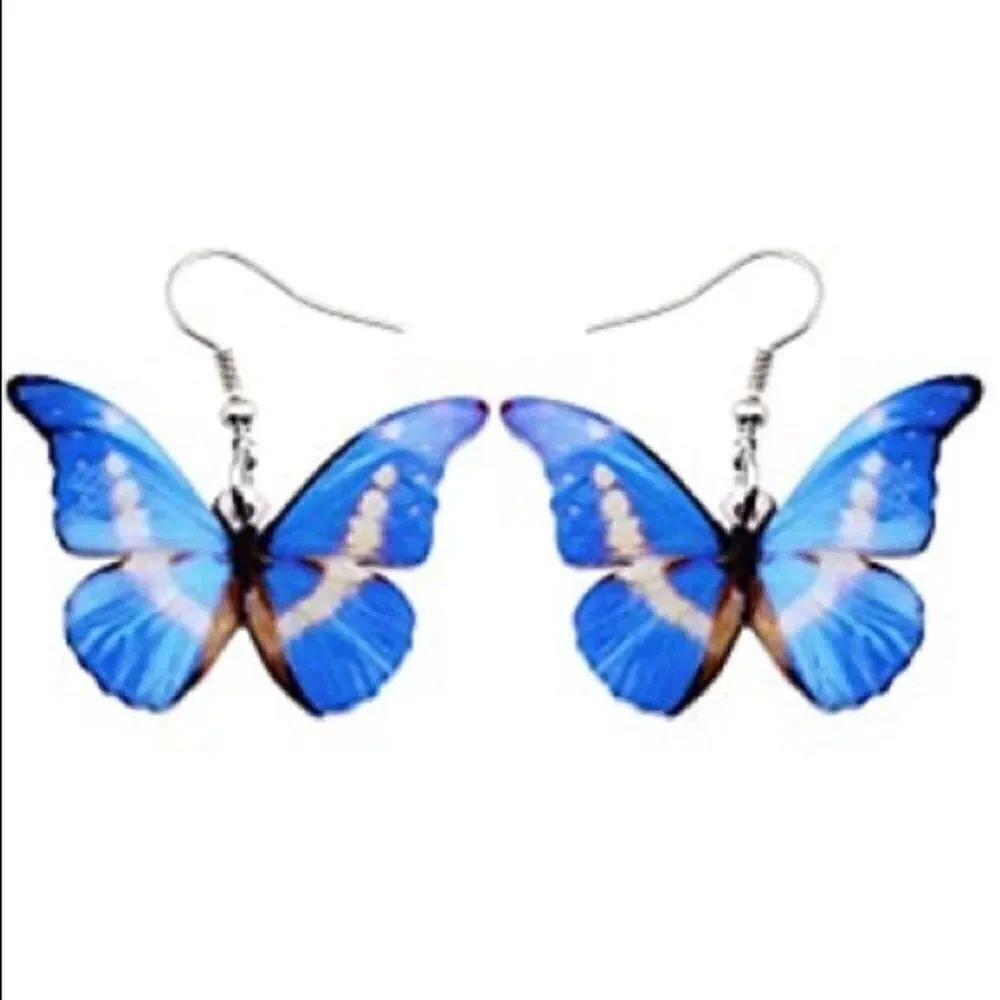 Butterfly earrings Acrylic Two sided earrings
